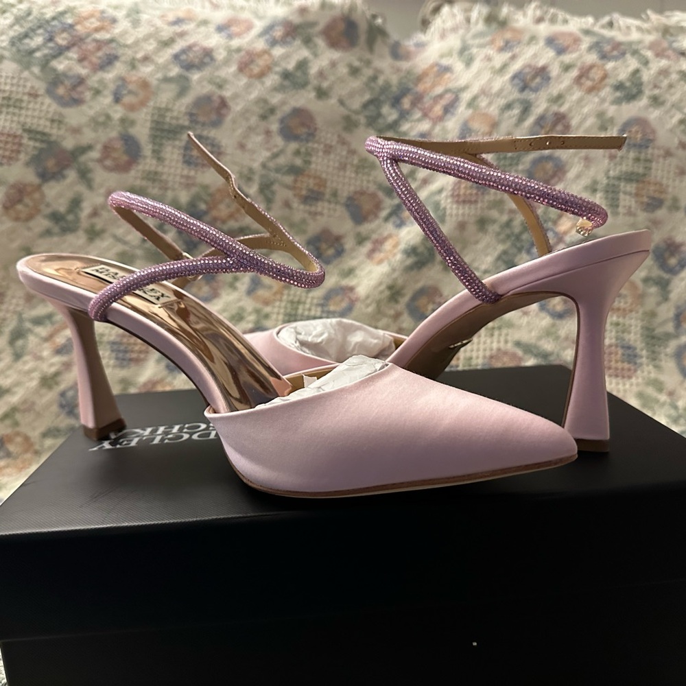 Badgley Mischka Women's Kamilah Pointed Ankle Strap High Heel Sandals